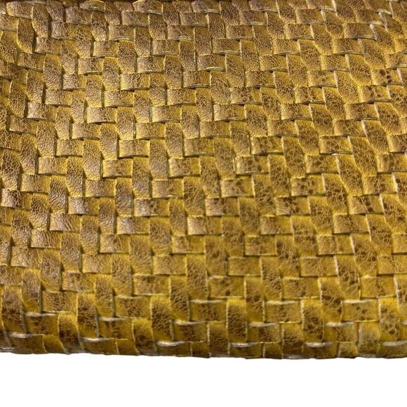 Mode Luxe Womens Woven Brown Tan Wristlet Zip Around Wallet Clutch Coin Purse - Picture 6 of 16